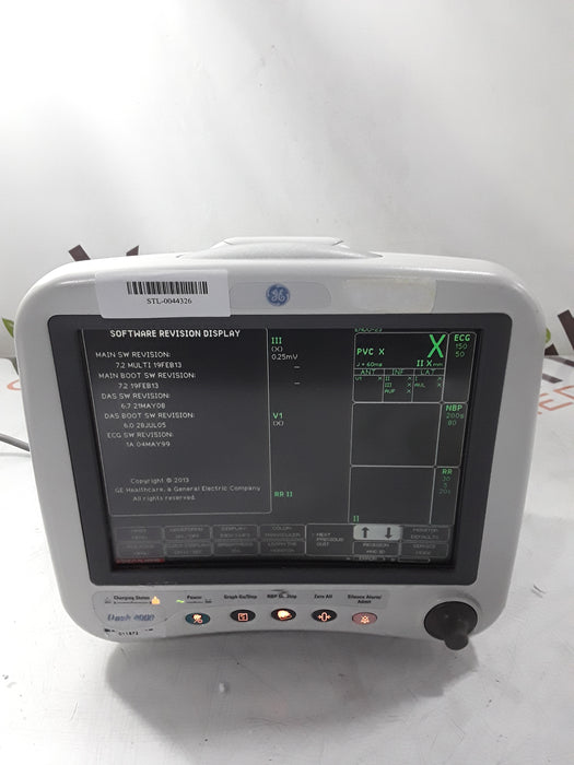 GE Healthcare Dash 4000 - Masimo SpO2 Patient Monitor