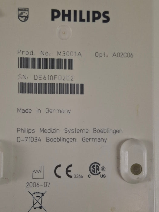 Philips M3001A-A02C06 OxiMax SpO2, NIBP, ECG, Temp, IBP MMS Module