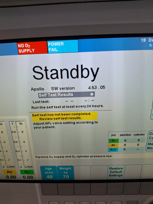 Draeger Medical Apollo Anesthesia System