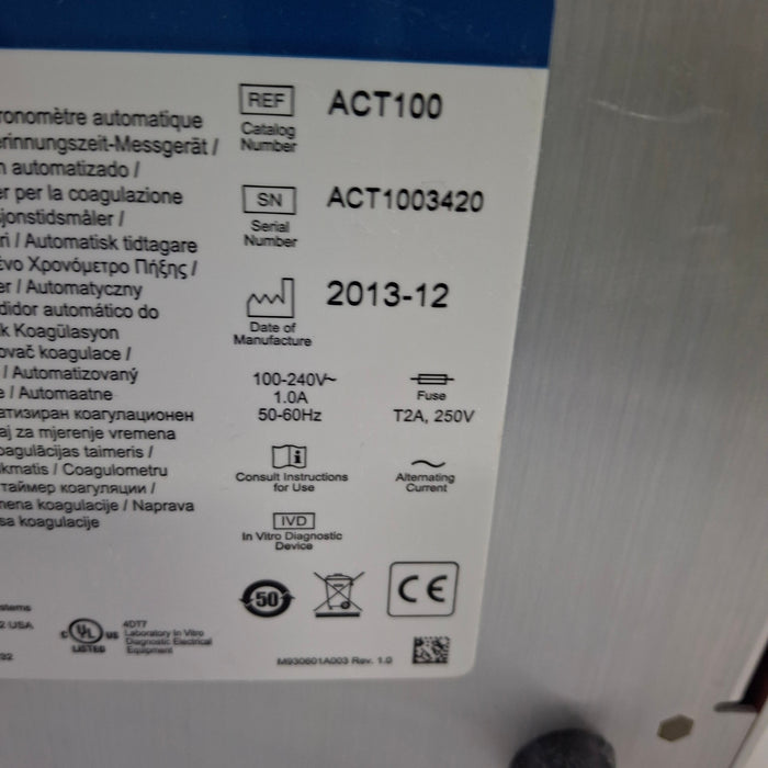 Medtronic ACT Plus Automated Coagulation Timer