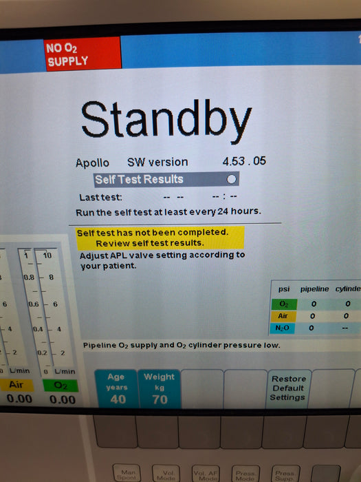 Draeger Medical Apollo Anesthesia System
