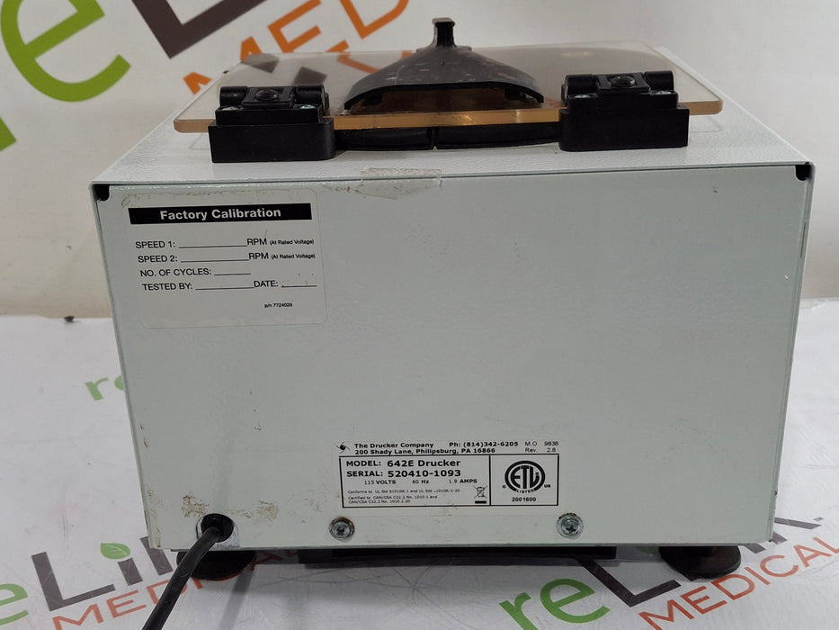 Drucker Diagnostics 642E Centrifuge