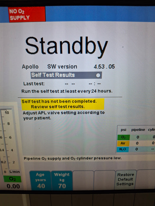 Draeger Medical Apollo Anesthesia System