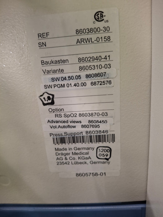 Draeger Medical Apollo Anesthesia System