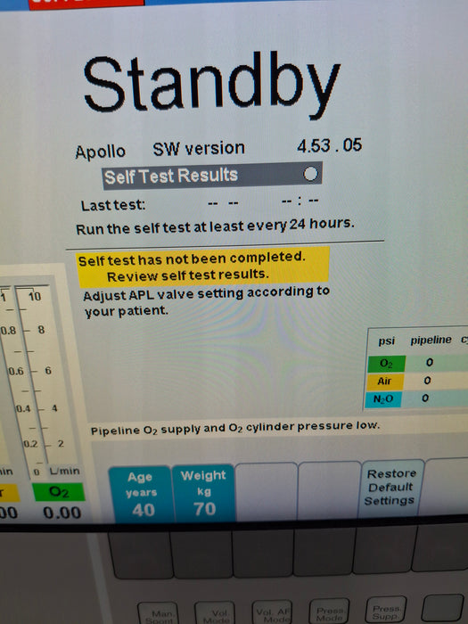 Draeger Medical Apollo Anesthesia System