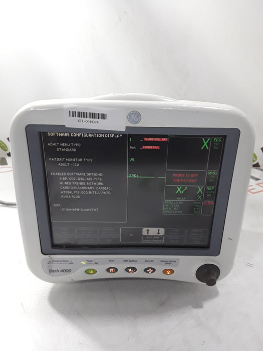 GE Healthcare Dash 4000 - GE/Nellcor SpO2 Patient Monitor