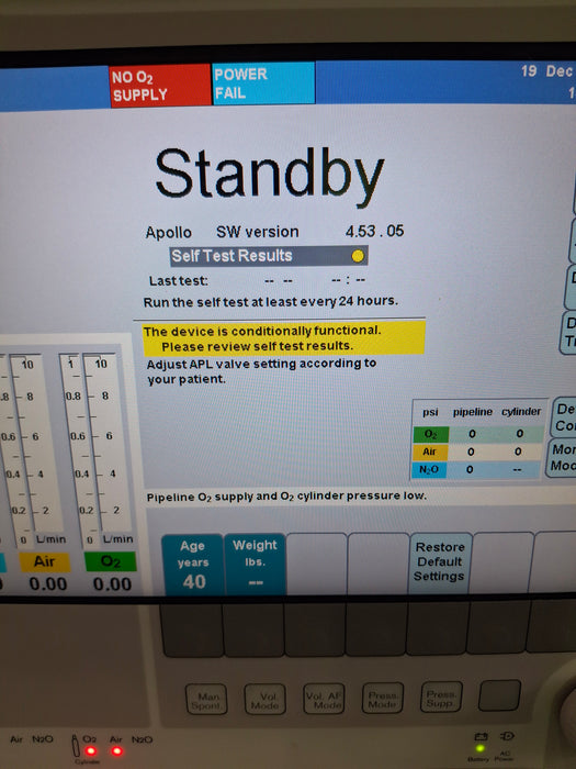 Draeger Medical Apollo Anesthesia System