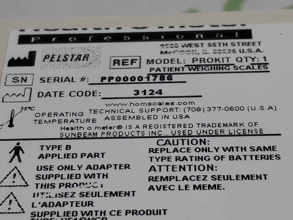 Health O Meter Pelstar PROKIT Adapter