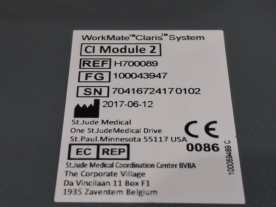 St. Jude Medical, Inc. H700089 Cl Module 2 Workmate Claris