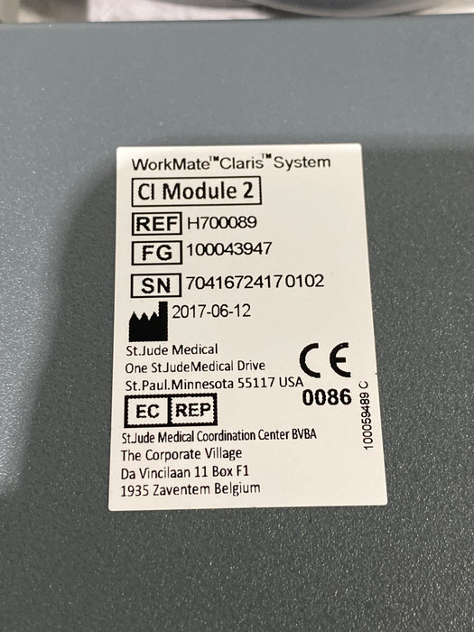 St. Jude Medical, Inc. H700089 Cl Module 2 Workmate Claris