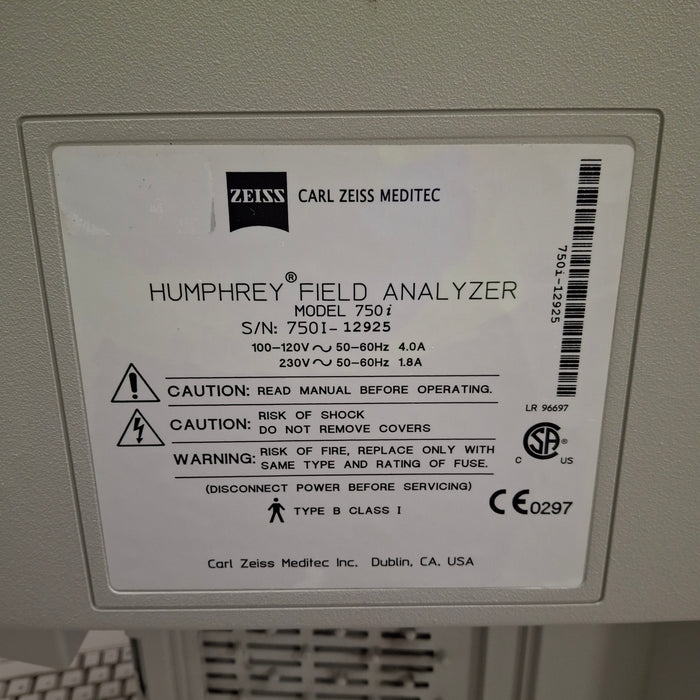 Carl Zeiss 750i Humphrey Field Analyzer