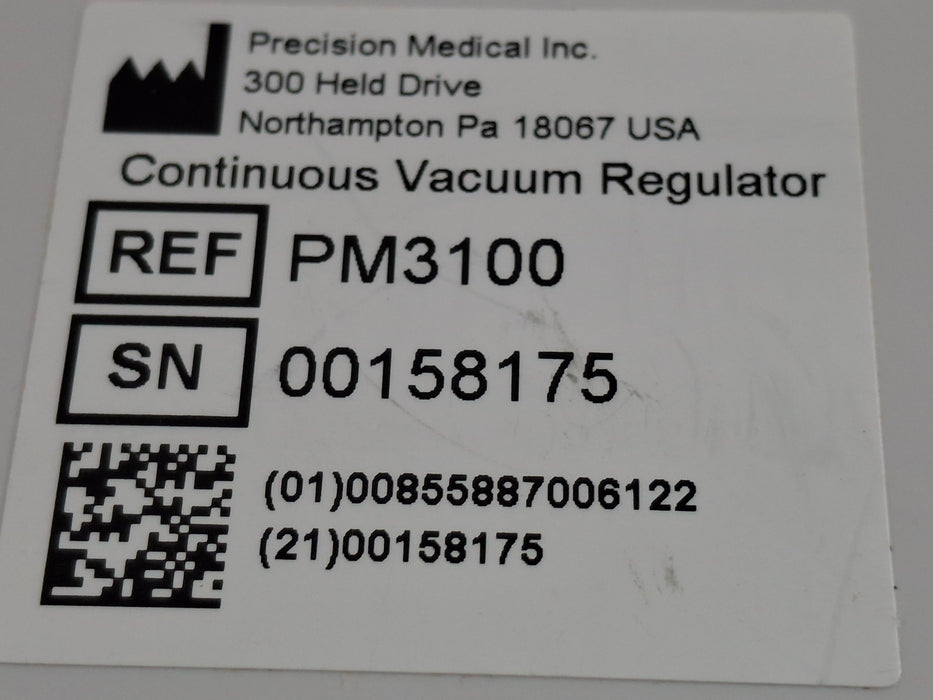 Precision Medical PM3100 Suction Regulator