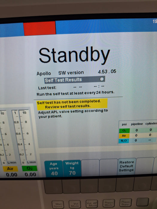 Draeger Medical Apollo Anesthesia System