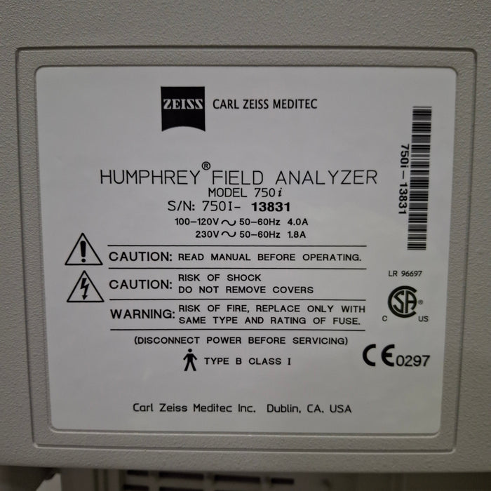 Carl Zeiss 750i Humphrey Field Analyzer
