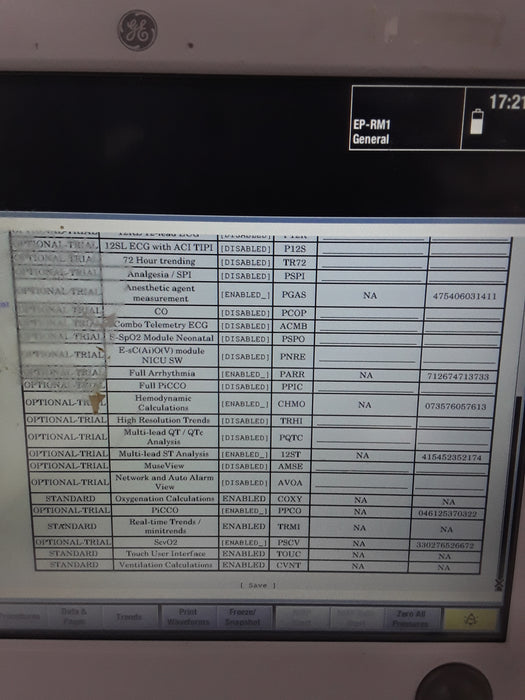 GE Healthcare Carescape B650 Anesthesia Care Patient Monitor