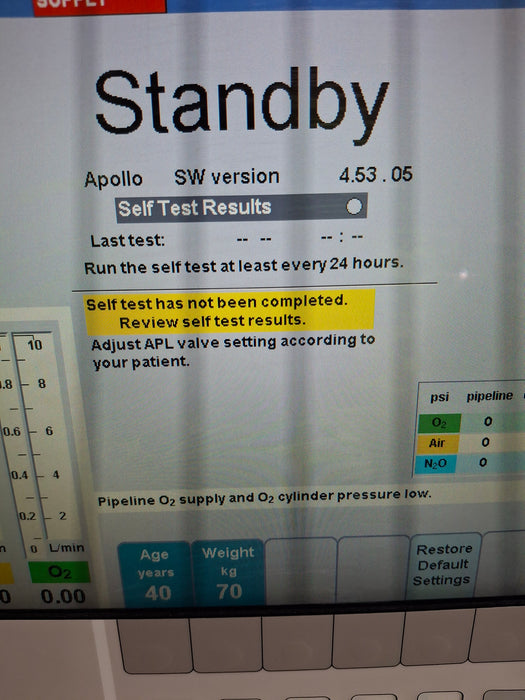 Draeger Medical Apollo Anesthesia System