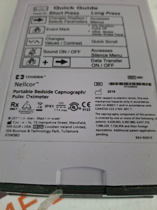 Nellcor N-85 Pulse Oximeter