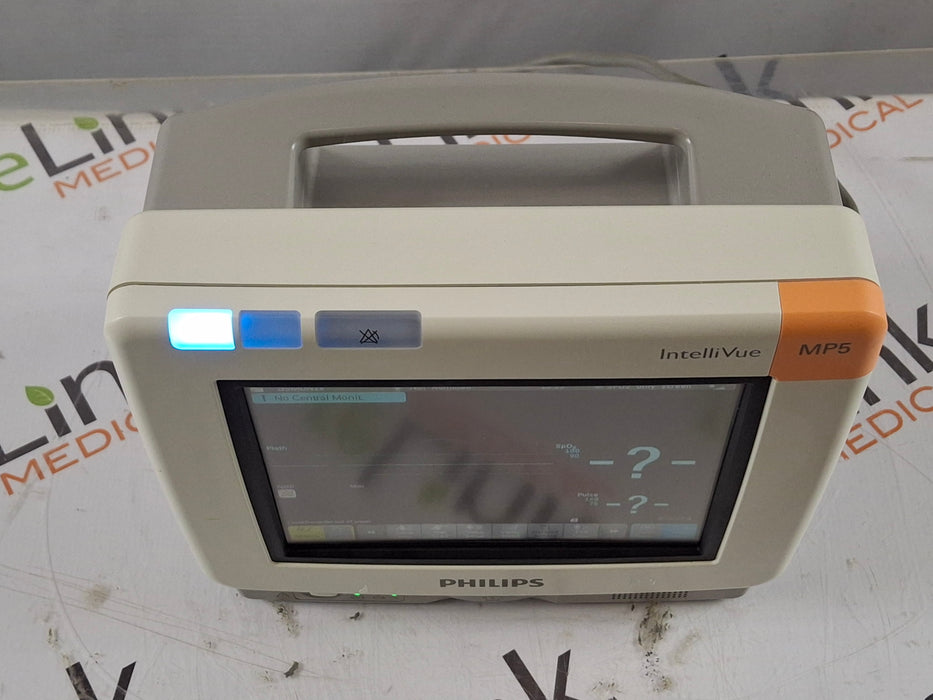 Philips Intellivue MP5 - ECG, OxiMax SpO2, NIBP Patient Monitor