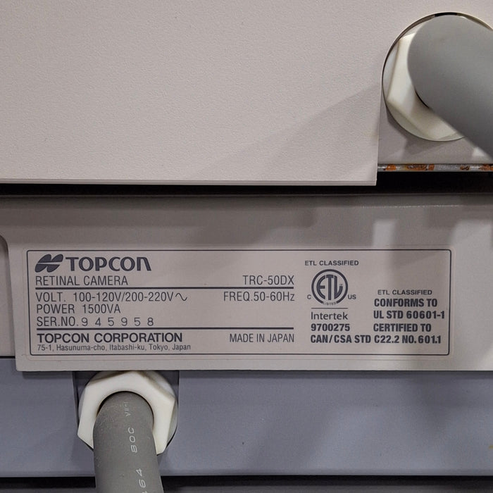 Topcon Medical TRC-50DX Mydriatic Retinal Camera