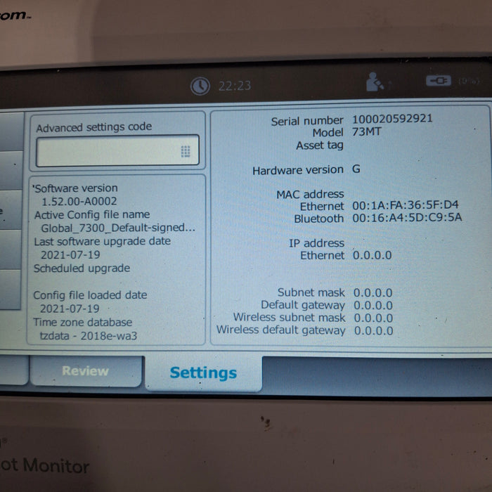 Welch Allyn Connex 73MT Spot Bluetooth - Masimo SpO2, SureTemp Monitor
