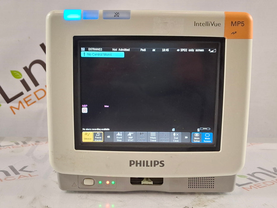 Philips Intellivue MP5 - ECG, OxiMax SpO2, NIBP Patient Monitor