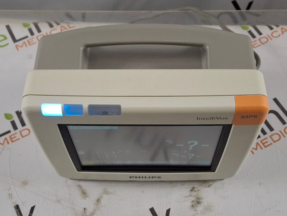 Philips Intellivue MP5 - ECG, OxiMax SpO2, NIBP Patient Monitor