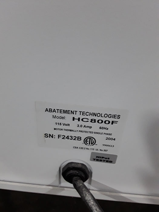 Abatement Technologies Hepa-Care HC800F Air Purification System