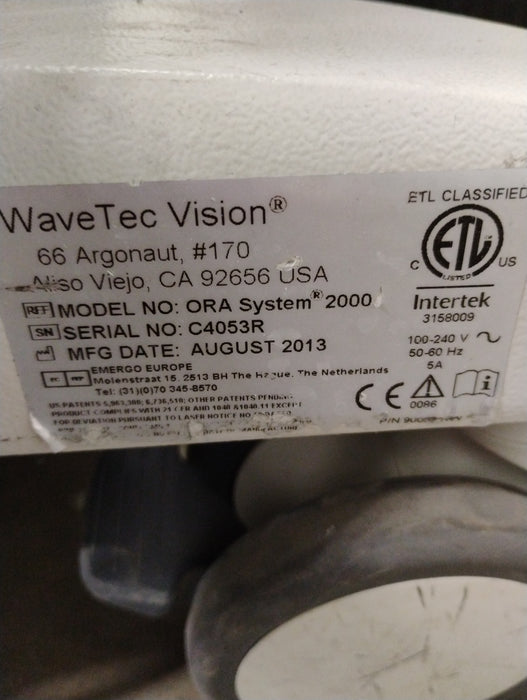 Alcon Laboratories Inc WaveTec Vision ORA System 2000