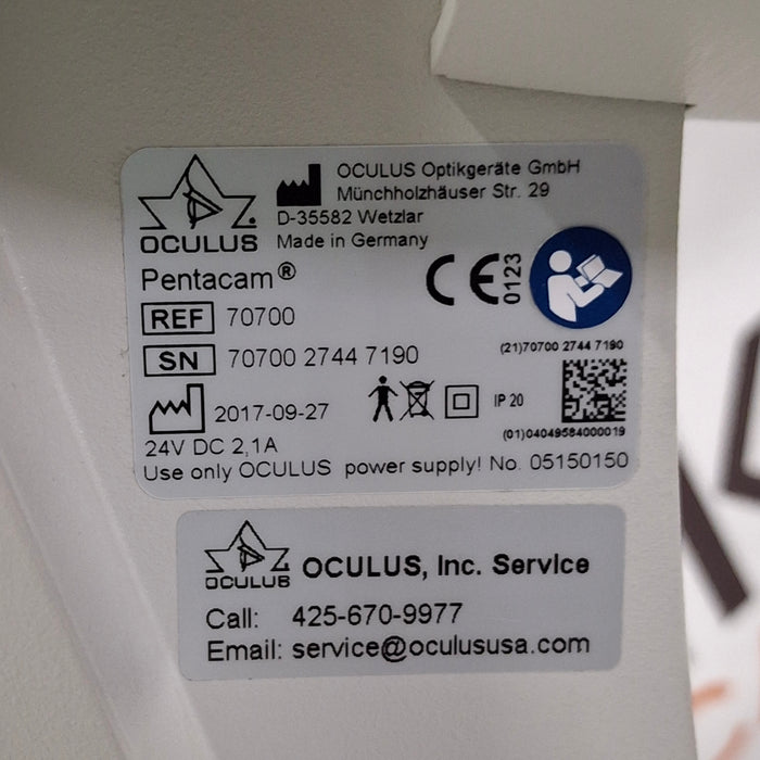 Oculus Surgical Pentacam 70700 Ophthalmic System