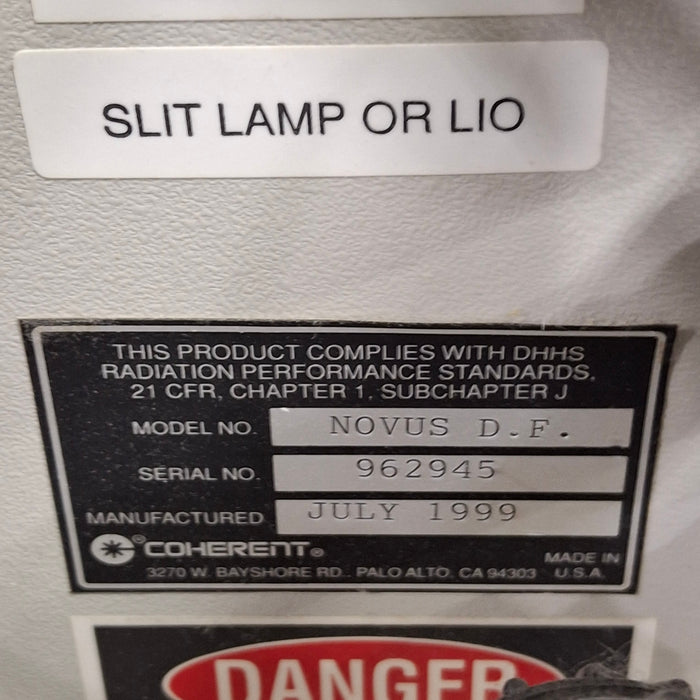 Coherent Novus 2000 Ophtalmic Argon Laser