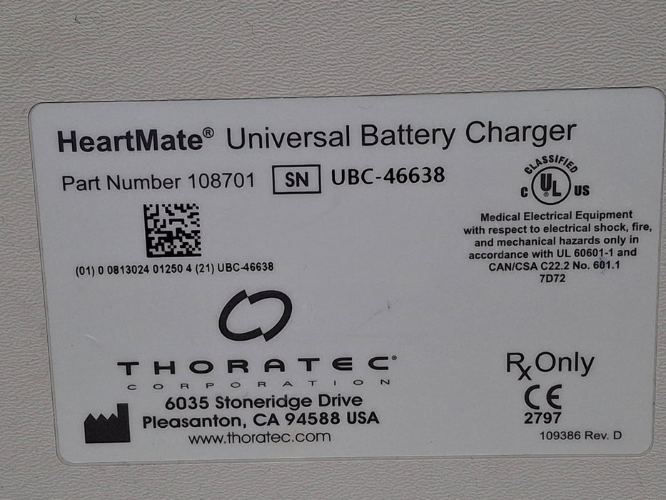 Thoratec Mobile Power Unit Heartmate Charger