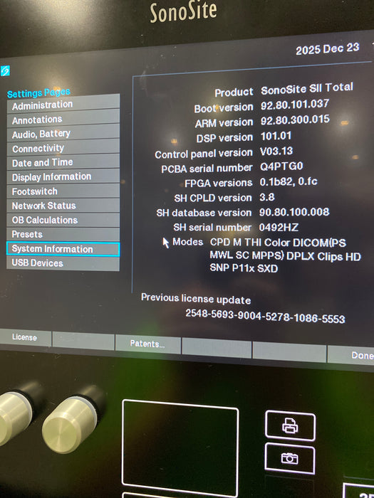 Sonosite SII Ultrasound