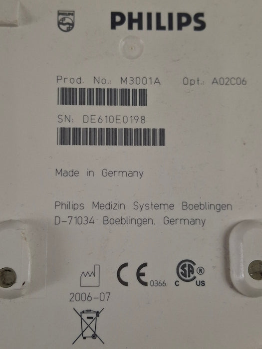 Philips M3001A-A02C06 OxiMax SpO2, NIBP, ECG, Temp, IBP MMS Module