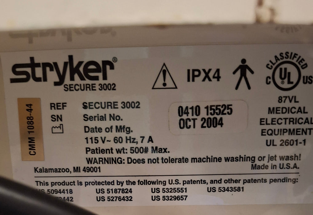 Stryker Secure II 3002 Hospital Bed