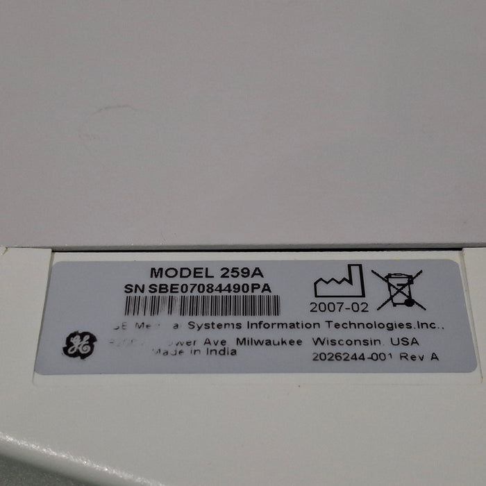 GE Healthcare Corometrics 250 Series Model 259 Fetal Monitor