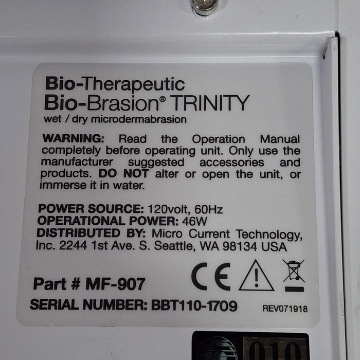 Bio-Therapeutic Bio-Brasion TRINITY Microdermabrasion Machine