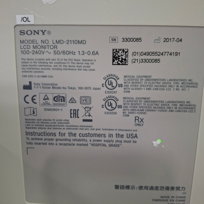 Sony LMD2110MD/OL Medical Monitor