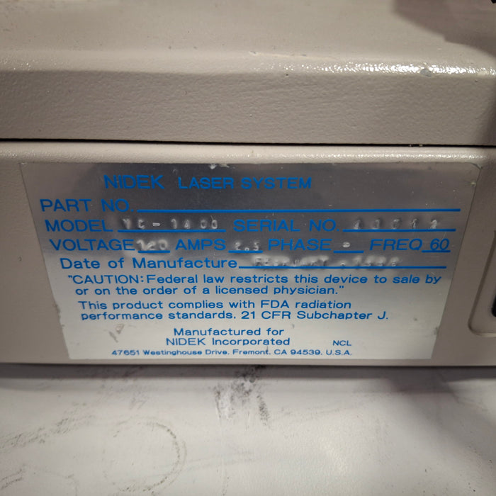 Nidek YC-1400 YAG Laser System