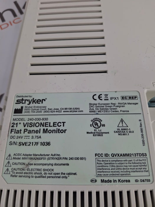 Stryker 21" VisionElect HD Monitor