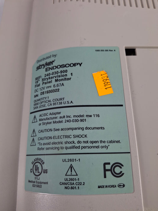Stryker Strykervision 1 19" Flat Panel Monitor