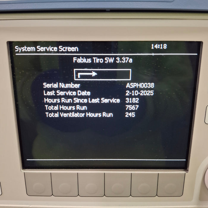 Draeger Medical Fabius Tiro Anesthesia Machine