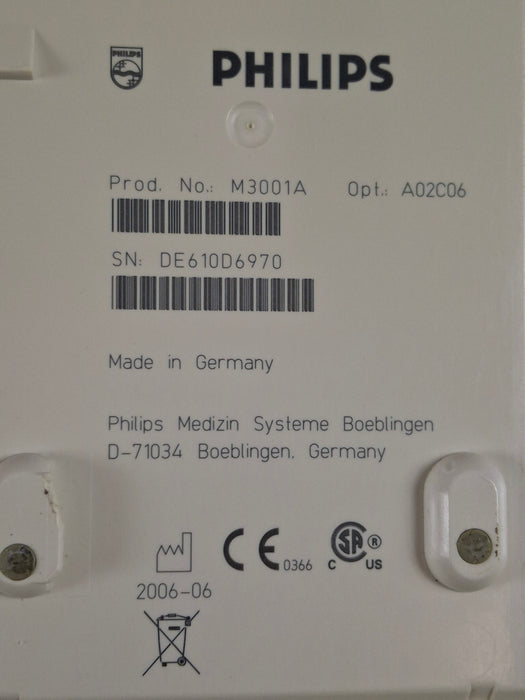 Philips M3001A-A02C06 OxiMax SpO2, NIBP, ECG, Temp, IBP MMS Module