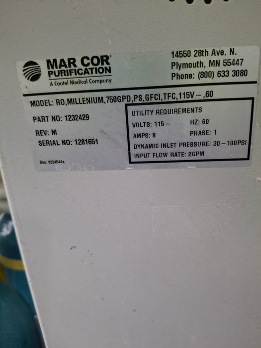 Mar Cor Purification RO, Millenium 750 Reverse Osmosis System