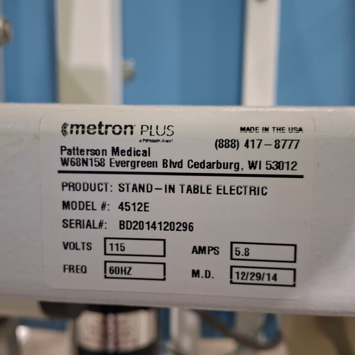 Metron 4512E Stand-In Table