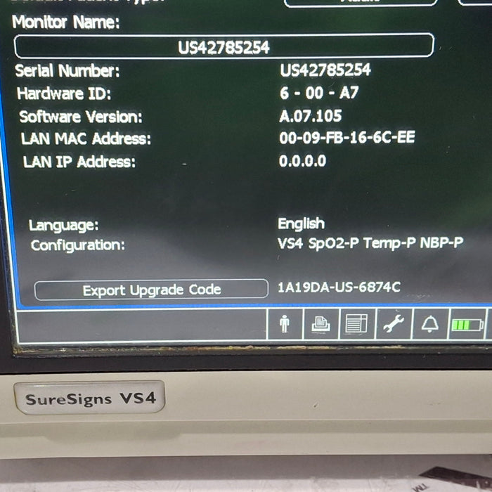 Philips SureSigns VS4 Vital Signs Monitor