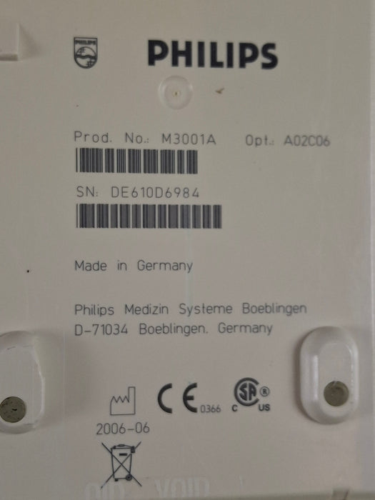 Philips M3001A-A02C06 OxiMax SpO2, NIBP, ECG, Temp, IBP MMS Module