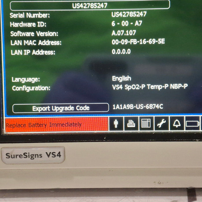 Philips SureSigns VS4 Vital Signs Monitor