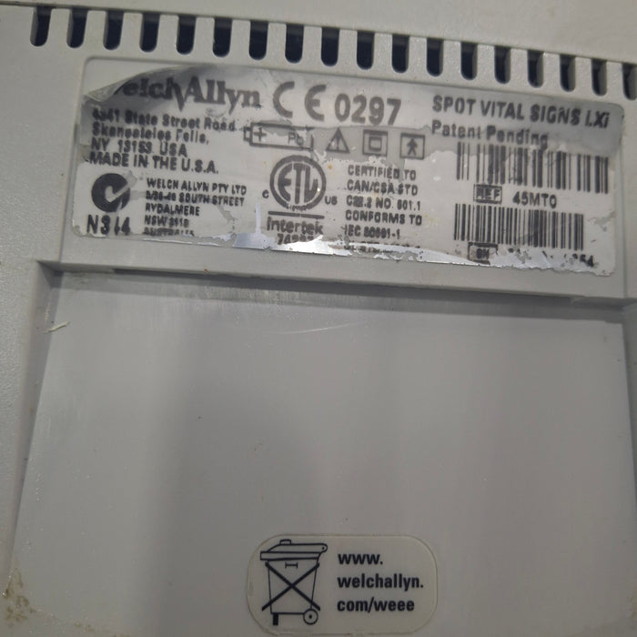 Welch Allyn Spot LXi - NIBP, SureTemp Plus, Masimo SpO2 Vital Signs Monitor