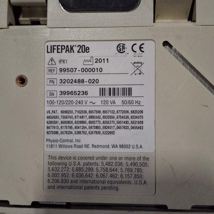 Physio-Control LifePak 20e Defibrillator