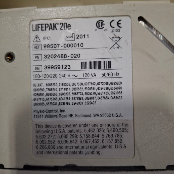 Physio-Control LifePak 20e Defibrillator